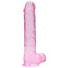 Real Rock Crystal Gode Crystal Clear 19 x 4.5cm Rose